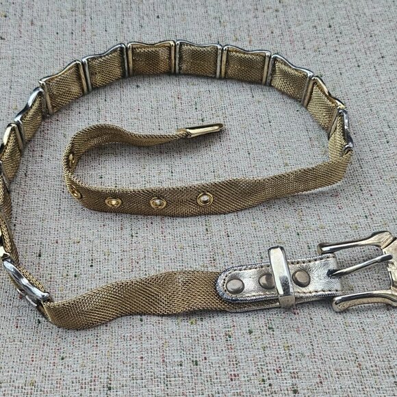 Vintage Belt Donna Kat Gold Metal Chain Ladies Waistband Size 26-27 inches main image 7